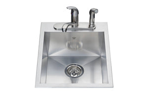 3 Hole 1 Bowl Dual Mount Stainless Steel Kitchen Sink - QSLF2018 8 3 Kindred, Perfect for Modern Kitchens & RV Campers