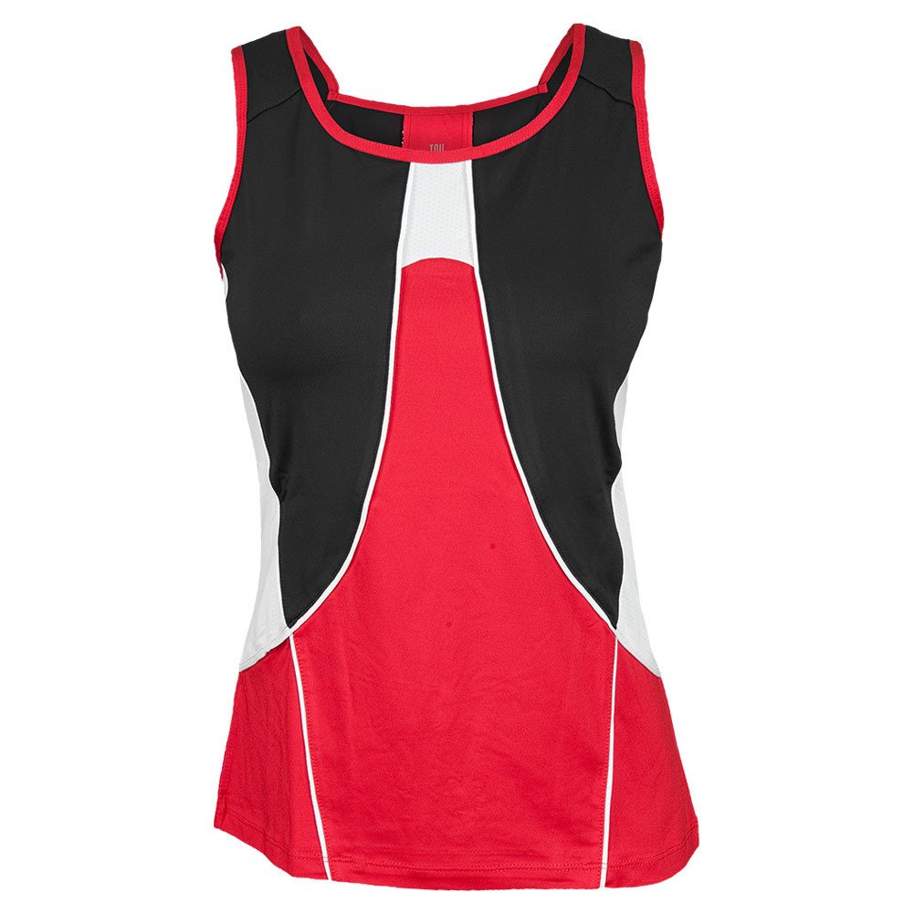 Anastasia Women's Workout Tank Top - Red, Iron, White - Gym, Yoga, Running & Fitness Apparel