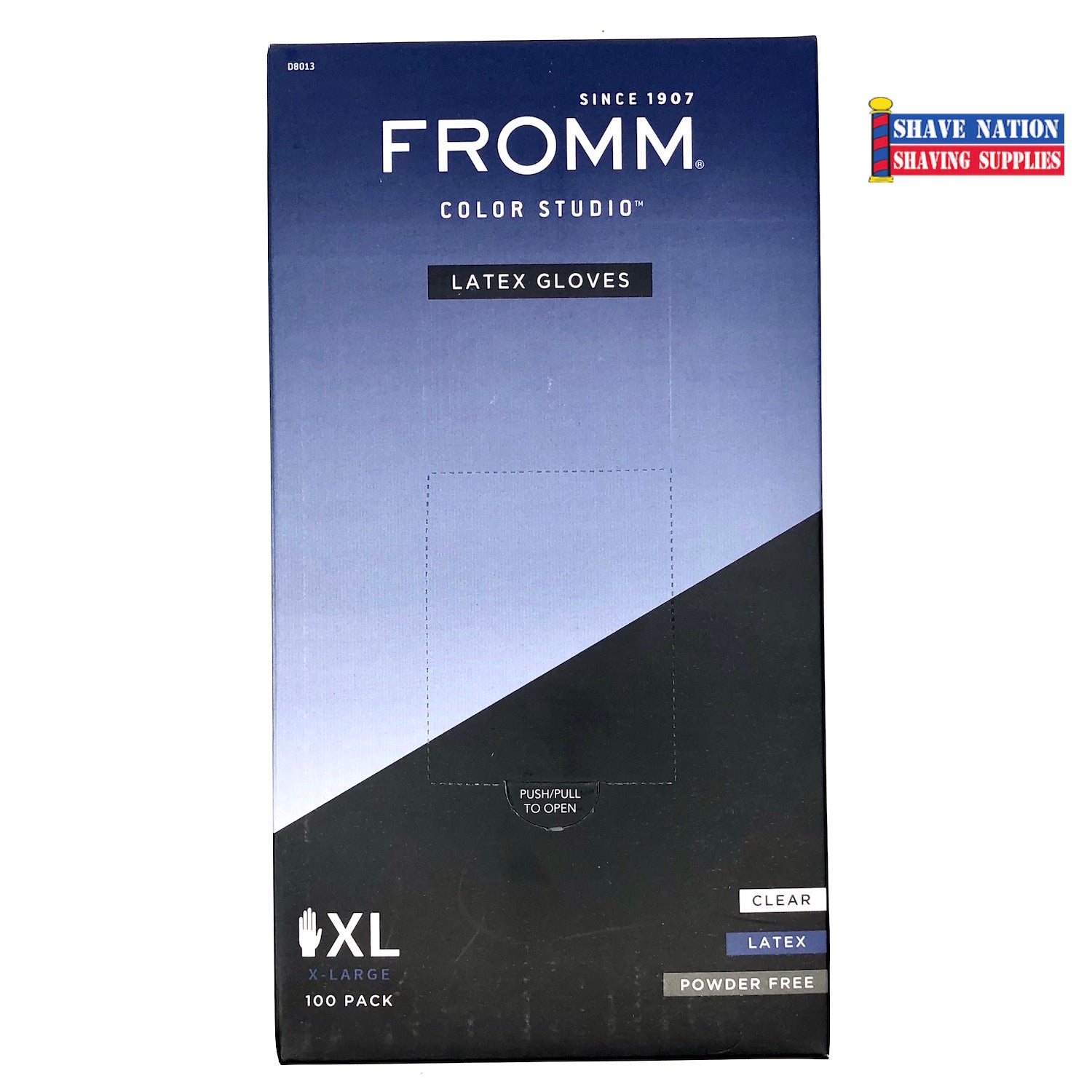 Fromm Powder-Free Latex Gloves - 100 Count (Sizes S, M, L, XL) - Ideal for Medical, Dental, Cleaning & Food Handling