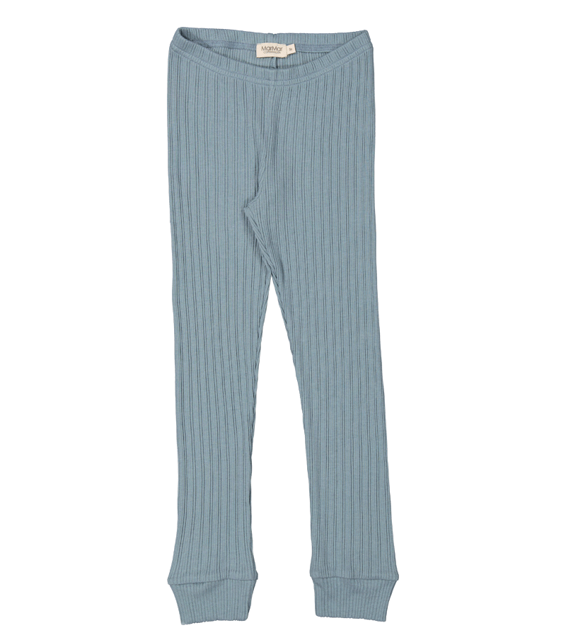 MarMar Copenhagen Blue Dove Modal Pointelle Rib Leggings - Soft Stretchy Yoga Pants for Women, Perfect for Workouts, Lounge & Everyday Wear