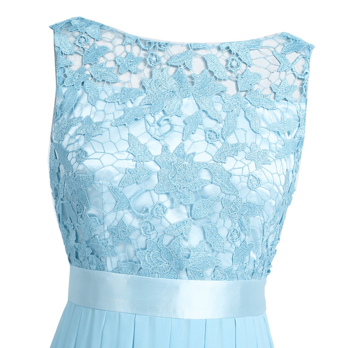 Elegant Floral Lace Chiffon Long Dress for Women - Wedding, Bridesmaid, Prom & Evening Gowns | Perfect for Formal Events, Parties & Special Occasions