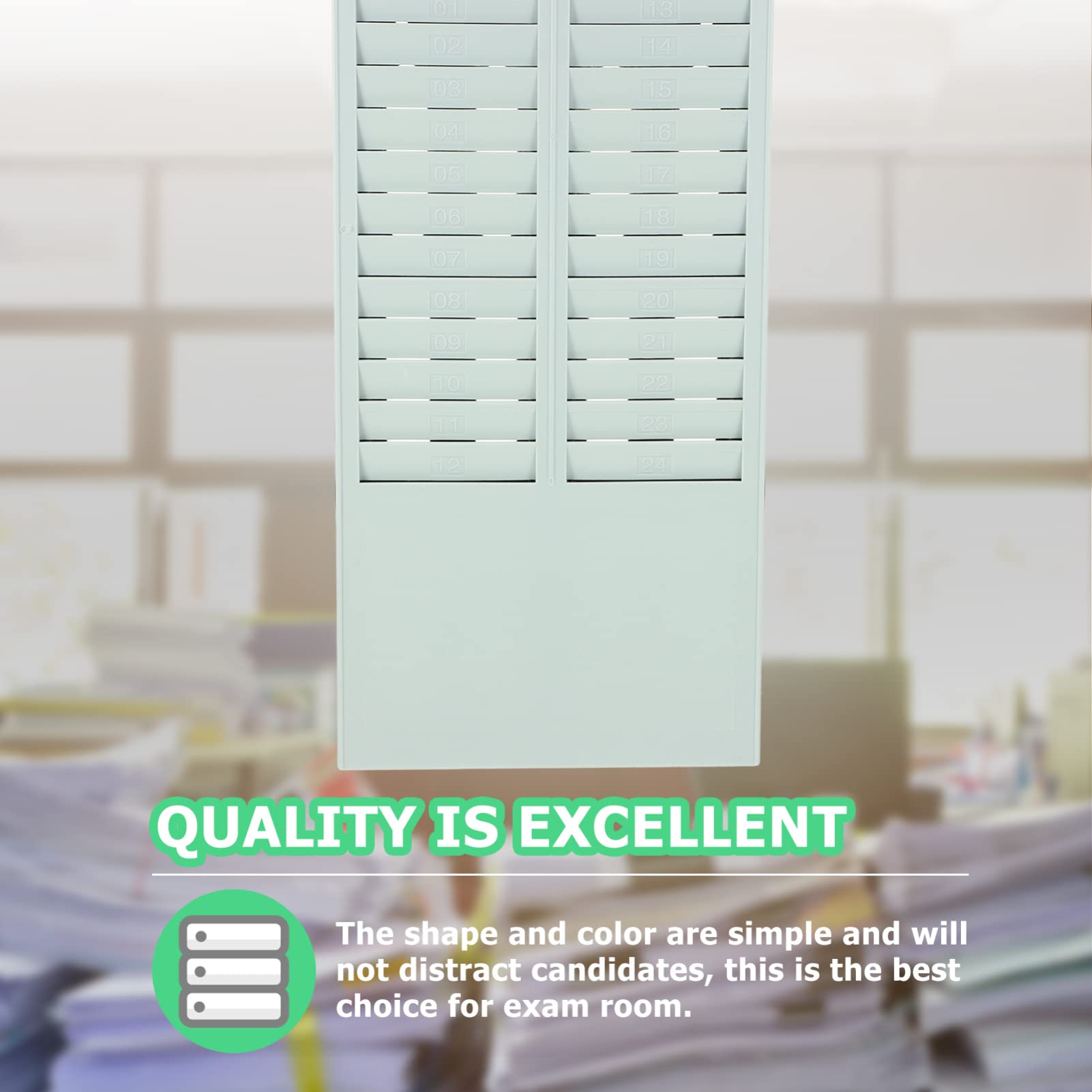 Operitacx 24-Card Wall Mount Attendance Rack for Office Time Tracking
