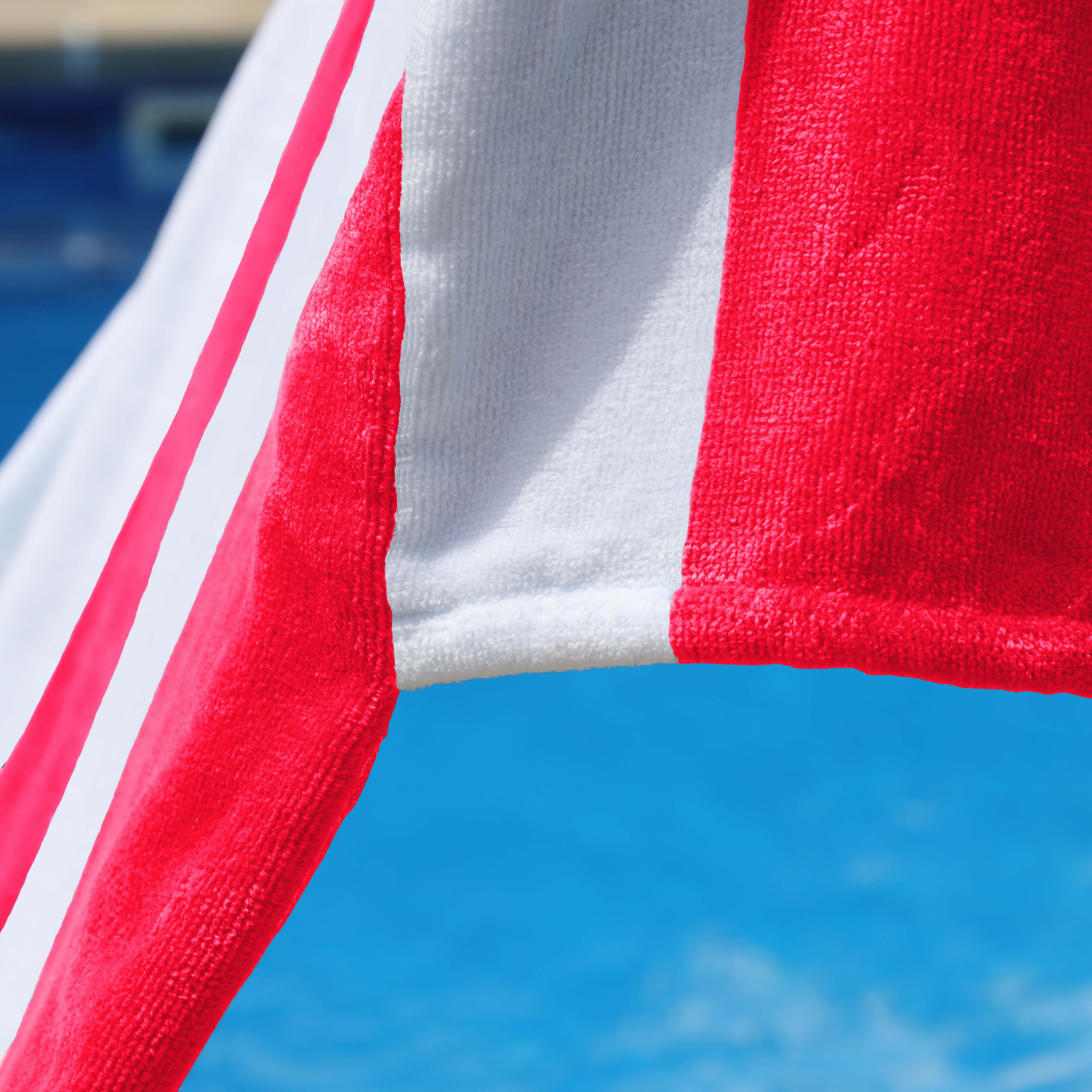 Premium Cabana Striped Cotton Beach Towel & Chaise Lounge Cover - Soft, Absorbent, UV Protection - Perfect for Poolside, Beach Vacations & Outdoor Relaxation