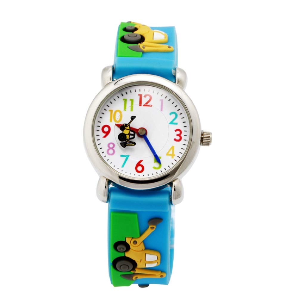 **Waterproof Kids Watch for Boys & Girls 3-10 Years Old - Digital Analog Wristwatch with 3D Cute Cartoon Silicone Band - Perfect for School, Playtime & Outdoor Activities**