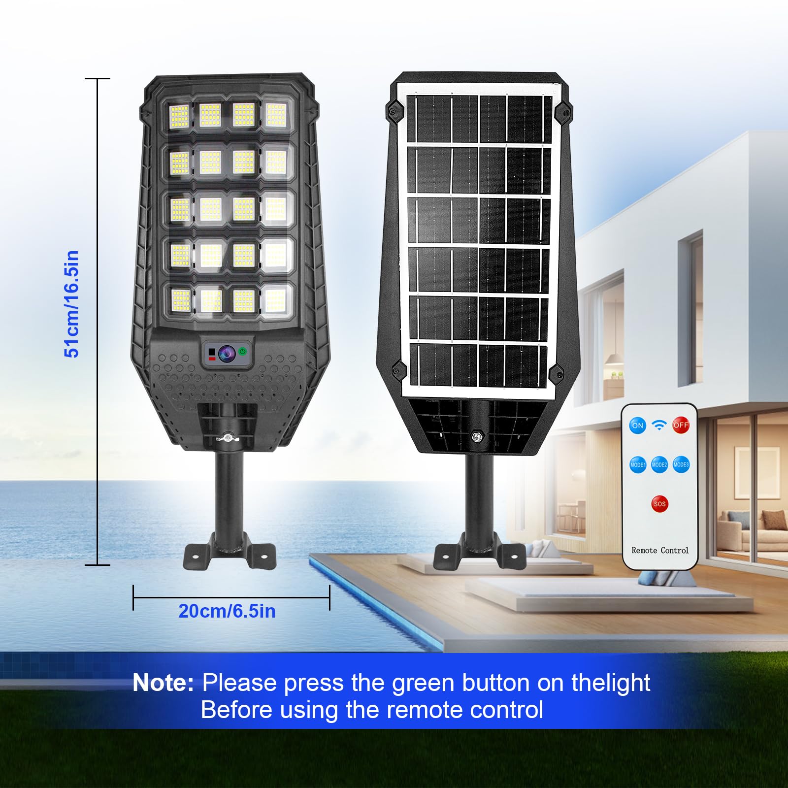 2 Pack Solar Motion Sensor Lights Outdoor - 1000LM 400 LED Waterproof Security Lights with Wide Angle Detection for Parking Lots, Streets, Garages & Gardens | Solar Powered Outdoor Lighting for Pathways, Driveways & Backyards
