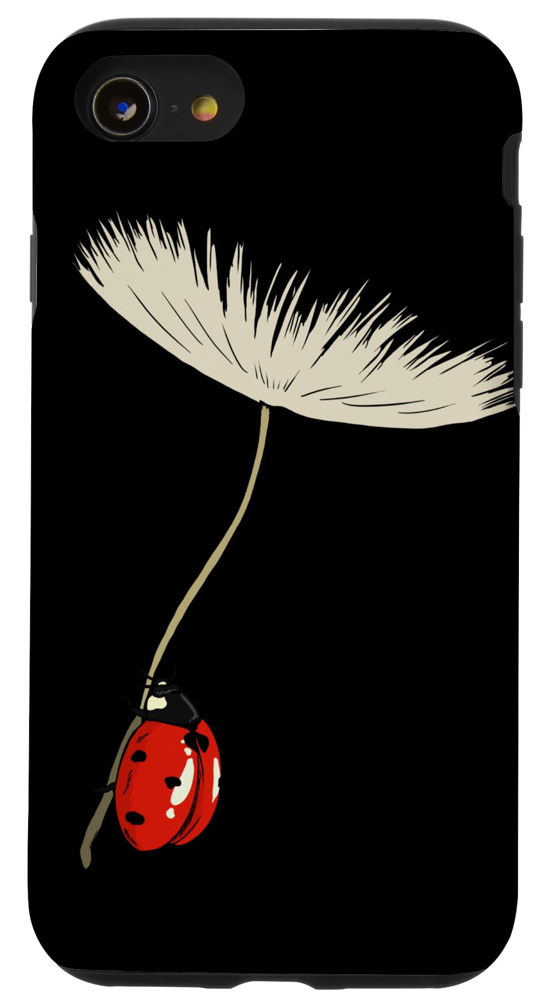 Original Title: iPhone SE (2020) / 7 / 8 Dandelion Seeds with Ladybug Gift for yellow Flowers Friends Case   Optimized Title: **iPhone SE (2020) / 7 / 8 Cute Ladybug & Dandelion Seeds Phone Case - Perfect Gift for Flower Lovers & Nature Enthusiasts - Ideal for Spring, Gardening, and Outdoor Adventures**