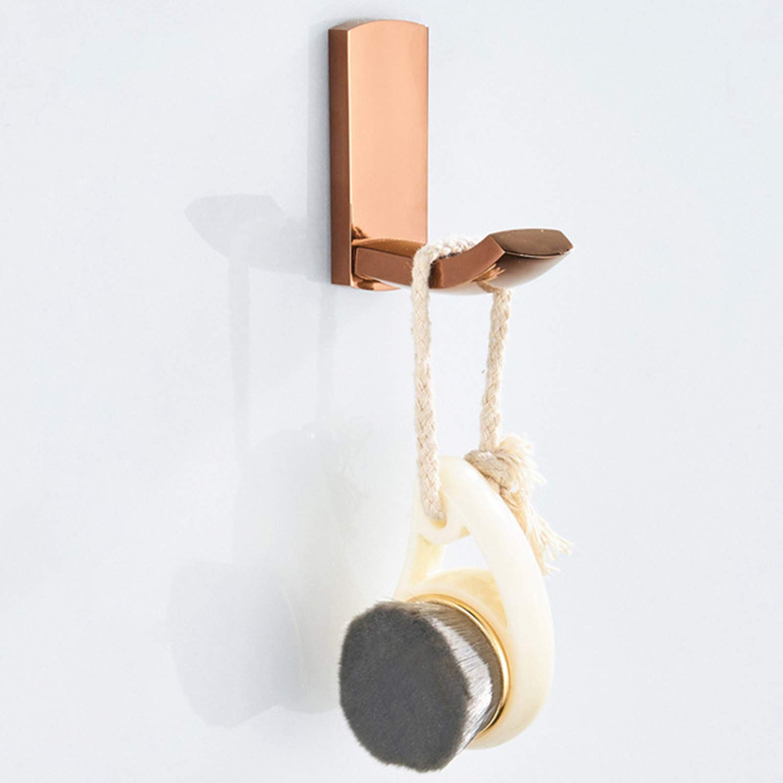 Luxury Rose Gold Bathroom Accessories Set - Brass Paper Holder, Towel Bar, Robe Hook & Towel Ring - Modern Bathroom Hardware with Concealed Screws for Any Decor | Perfect for Spa, Hotel & Home Bathroom Upgrade
