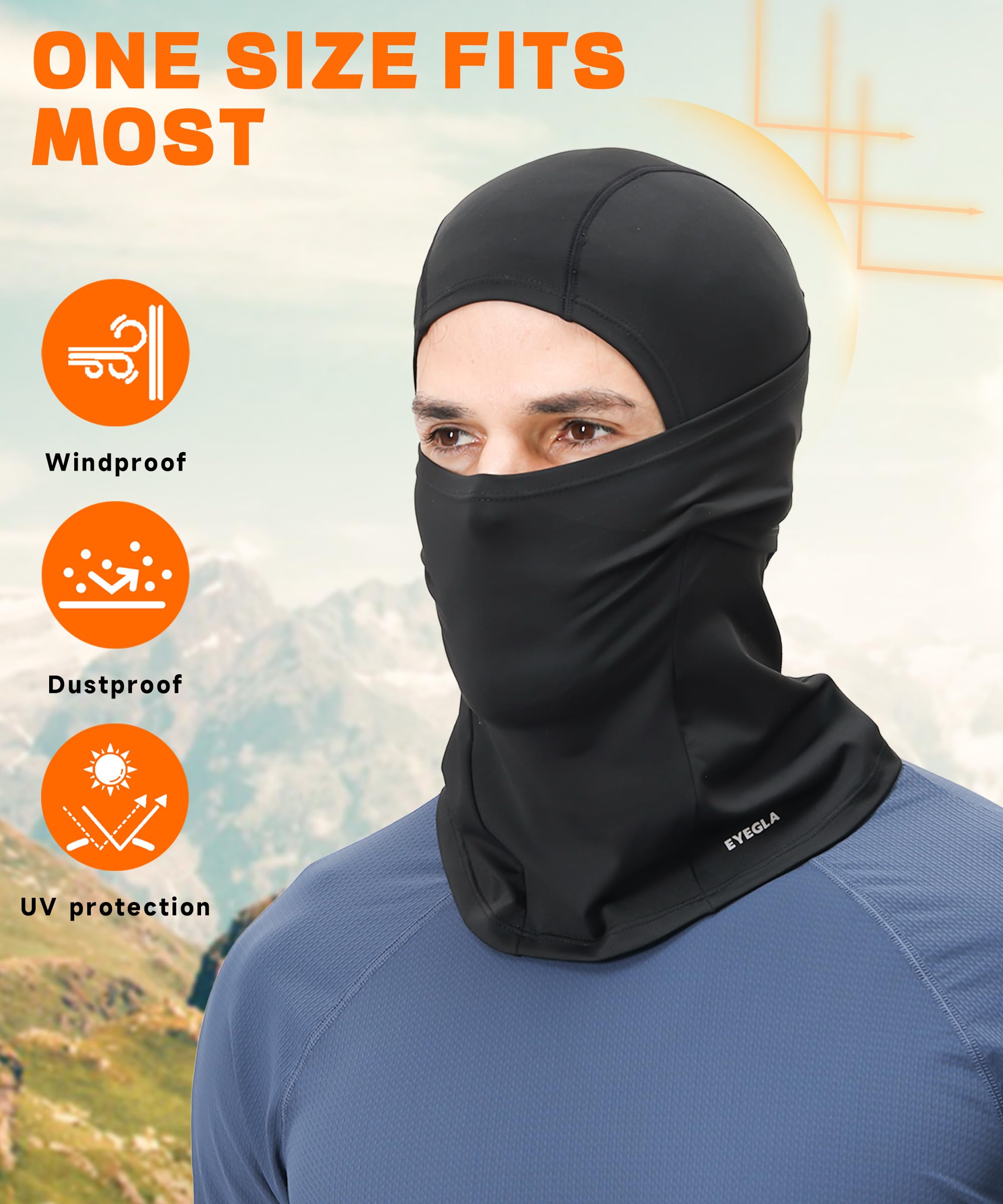 Balaclava Ski Mask for Men & Women - Windproof Full Face Cover for Snowboarding, Motorcycle & Cycling - UV Sun Protection & Cold Weather Gear for Outdoor Sports & Winter Activities