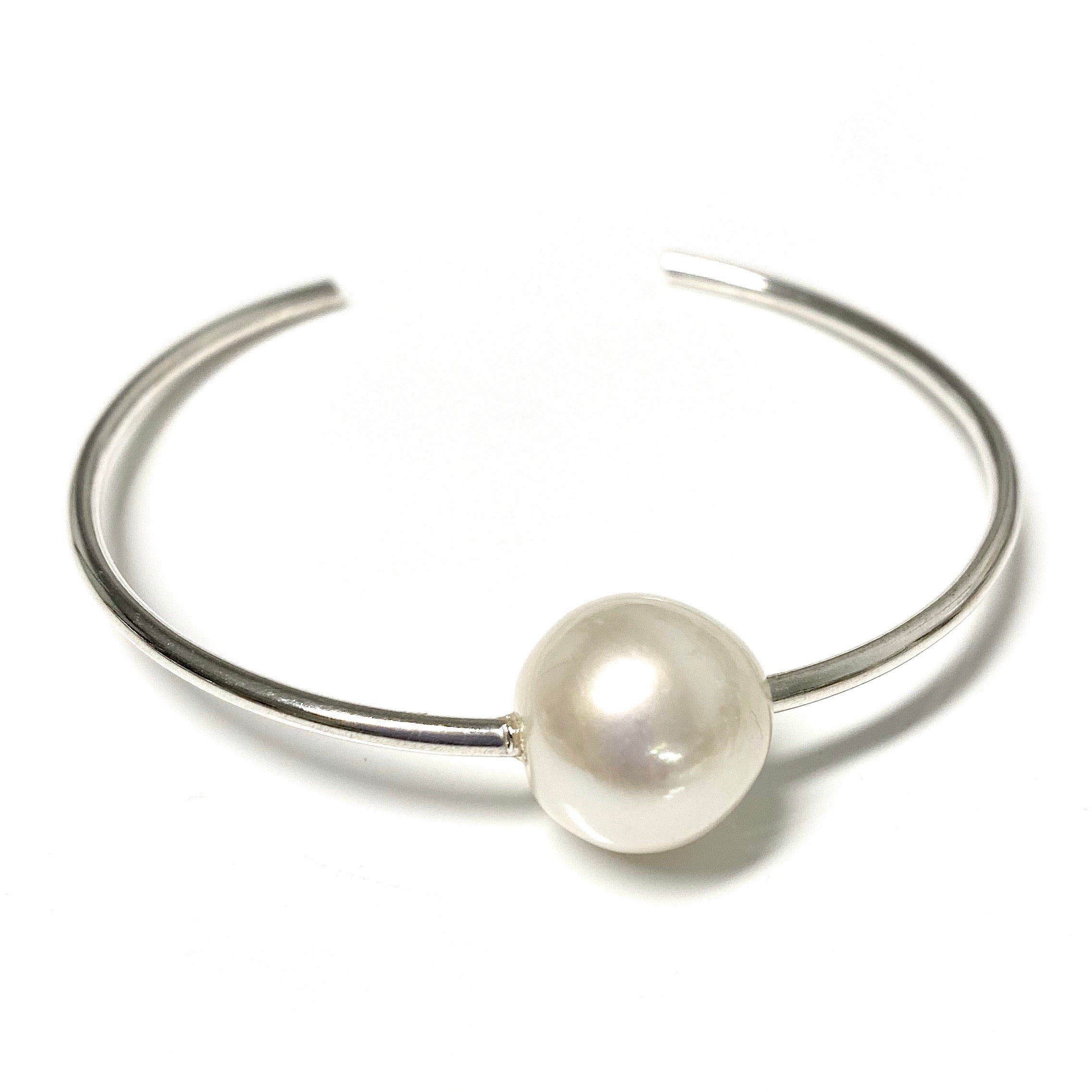 Cuff COCO White Pearl Bracelet (B446) - Elegant Pearl Jewelry for Women, Perfect for Weddings, Parties & Special Occasions