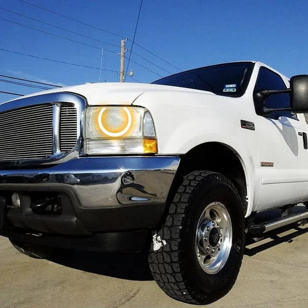 Ford F250 Multicolor Halo Headlight Kit (1992-2004) - Upgrade Your Truck's Style for Night Driving & Off-Road Adventures