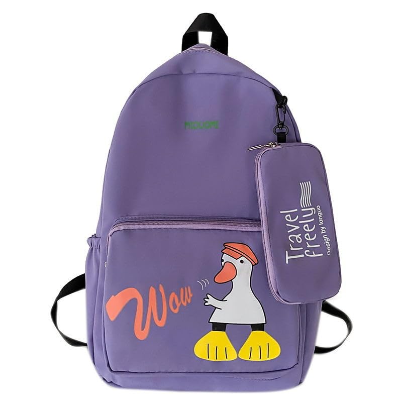 **JUBLYN Stylish Waterproof Nylon Backpack for Teen Girls - Middle School Bookbag, Women's Fashion Travel Backpack, Korean Ethnic Design - Perfect for School, College & Travel**