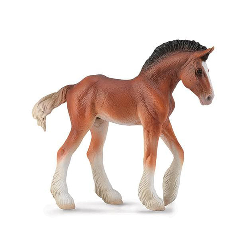 Breyer Bay Clydesdale Foal - Realistic Hand-Painted Toy Horse Model for Collectors & Kids - Perfect for Farm Playsets, Gifts & Display