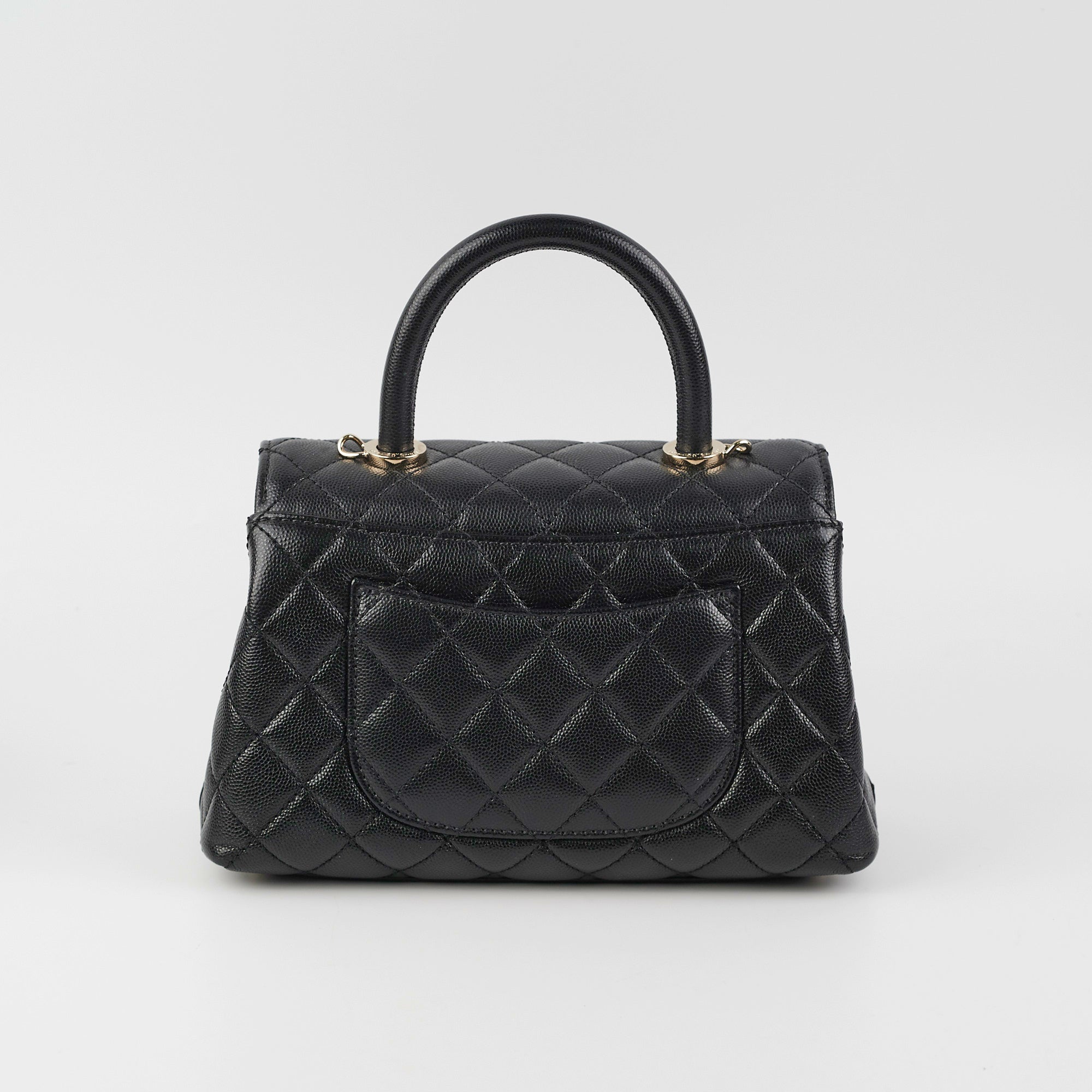 Chanel Small Coco Handle Bag in Black Caviar Leather - Perfect for Evening Events & Luxury Fashion Accessories