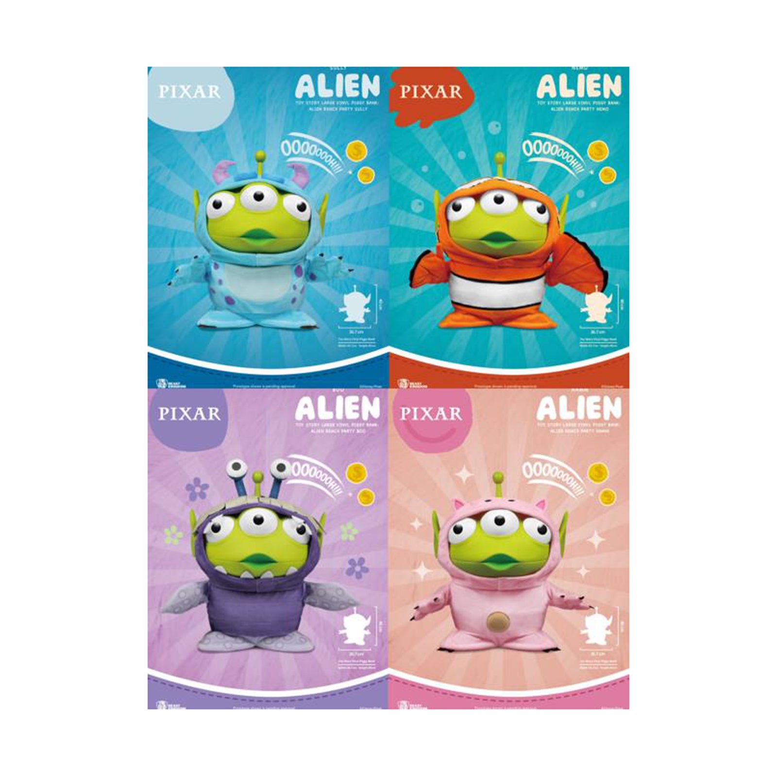 Beast Kingdom Disney Pixar Alien Remix Blind Box Large Piggy Bank - Collectible Toy for Disney Fans, Perfect for Home Decor, Gift Giving & Savings