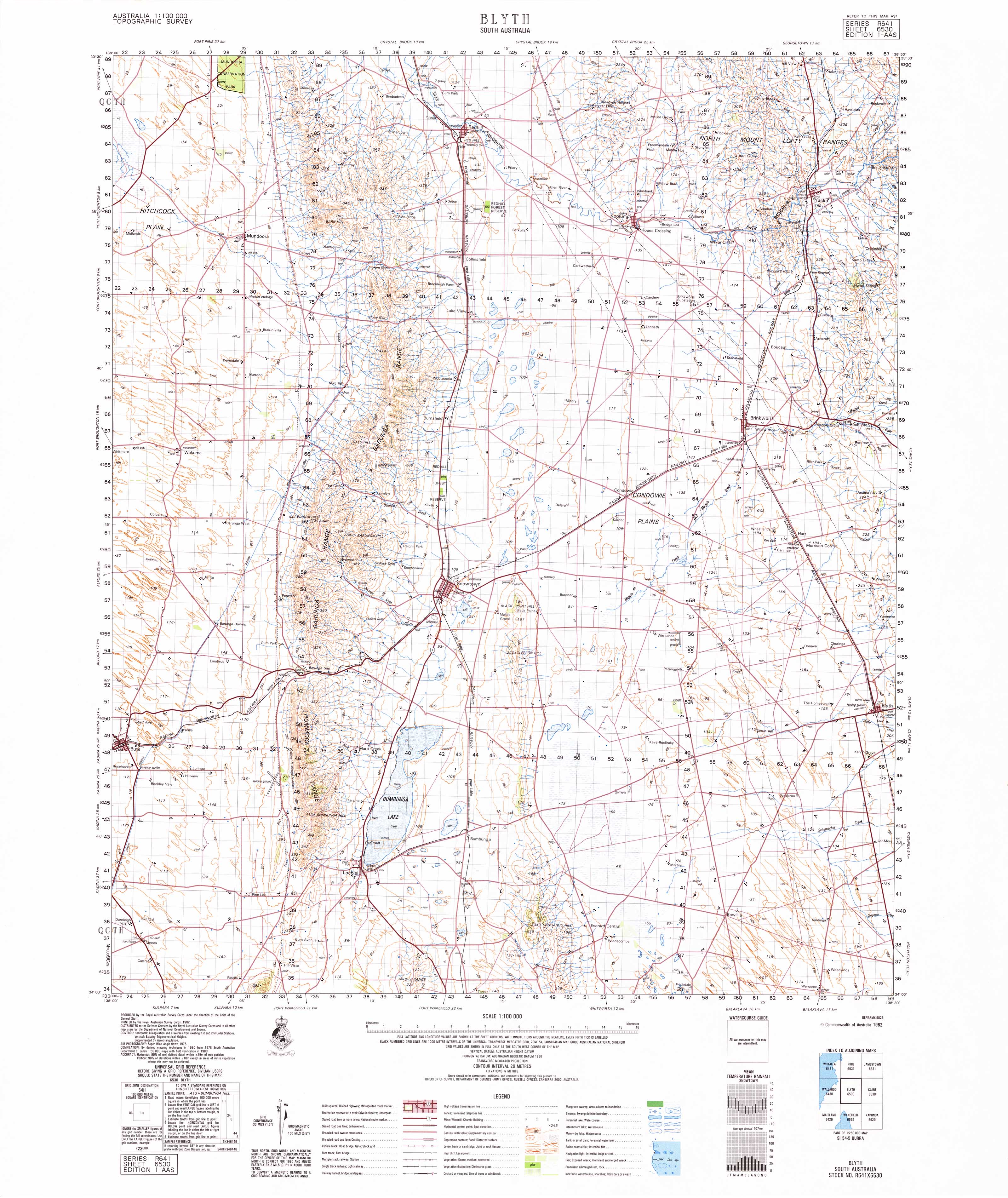 6530 Blyth 1:100,000 Scale Topographic Map - Hiking, Camping & Outdoor Adventure Navigation