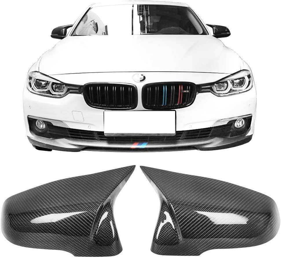 M Style Mirror Cover Caps for BMW F22 F23 F30 F32 F33 F87 2/3/4 Series (2012-2018) - M Inspired Design Replacement Mirror Caps - Perfect for Car Upgrades & Customization