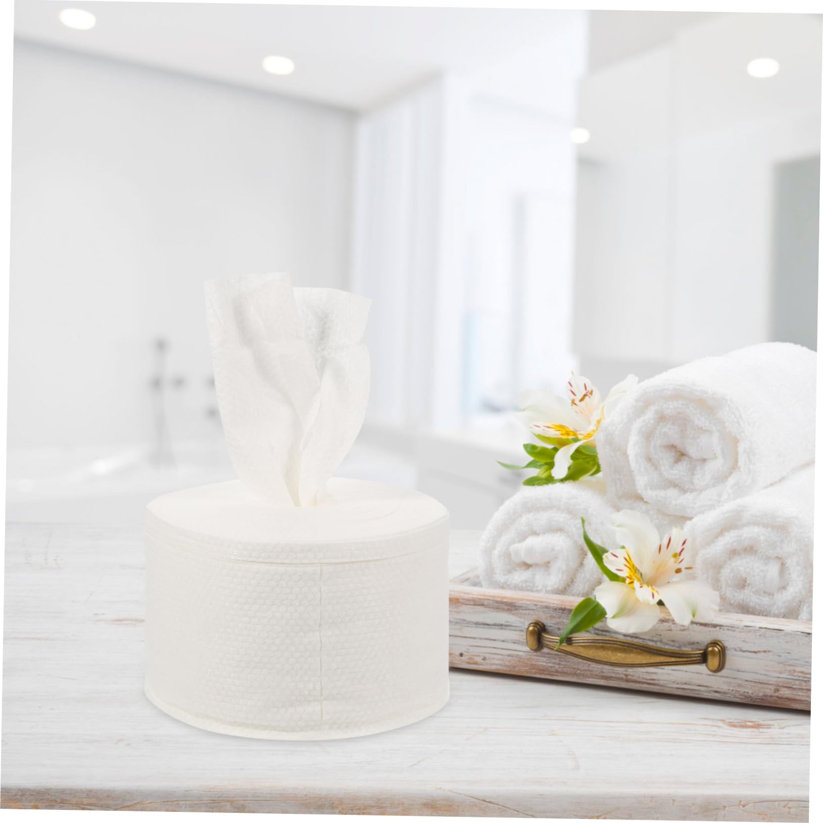 Soft Disposable Makeup Remover Facial Towels - Thick & Gentle Face Washing Cloths (1 Roll) | Perfect for Travel, Gym & Daily Skincare Routine