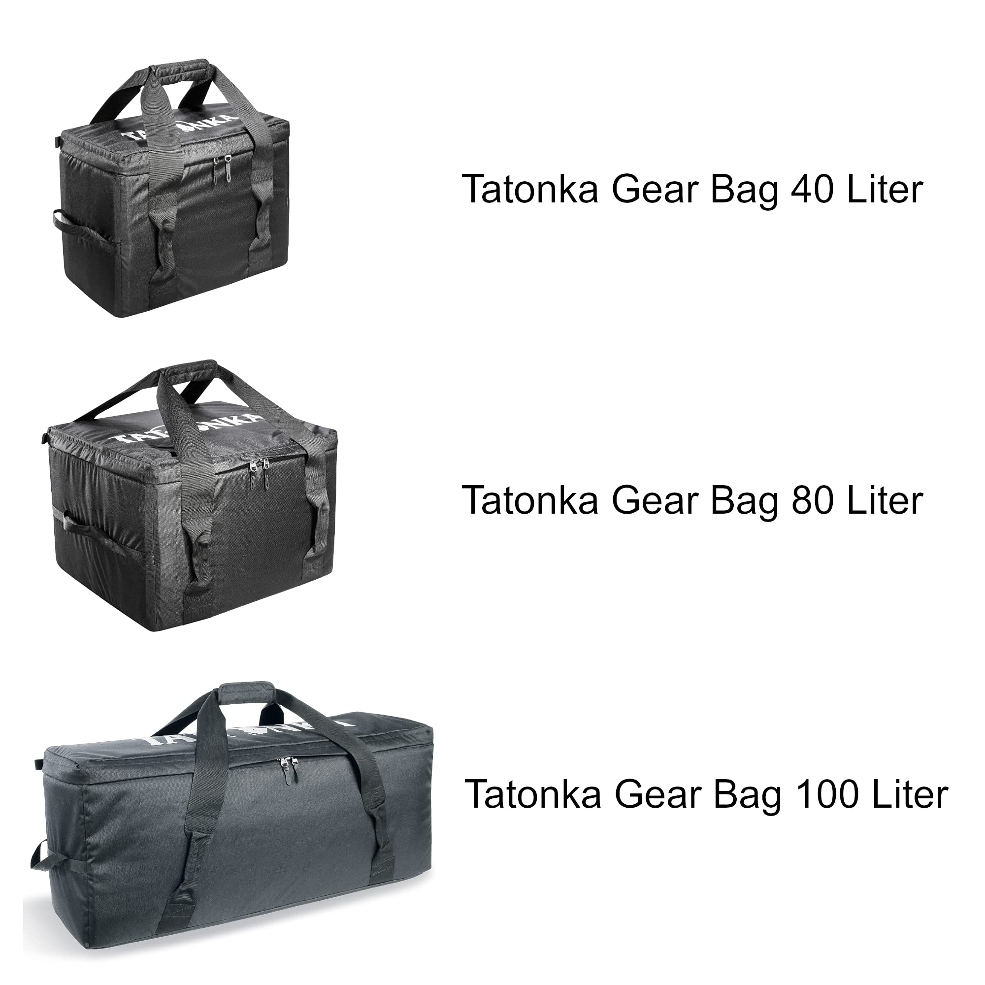 Tatonka Gear Bag 100 - Durable Black Travel Duffel Bag 90x35x30cm - Perfect for Camping, Hiking & Outdoor Adventures