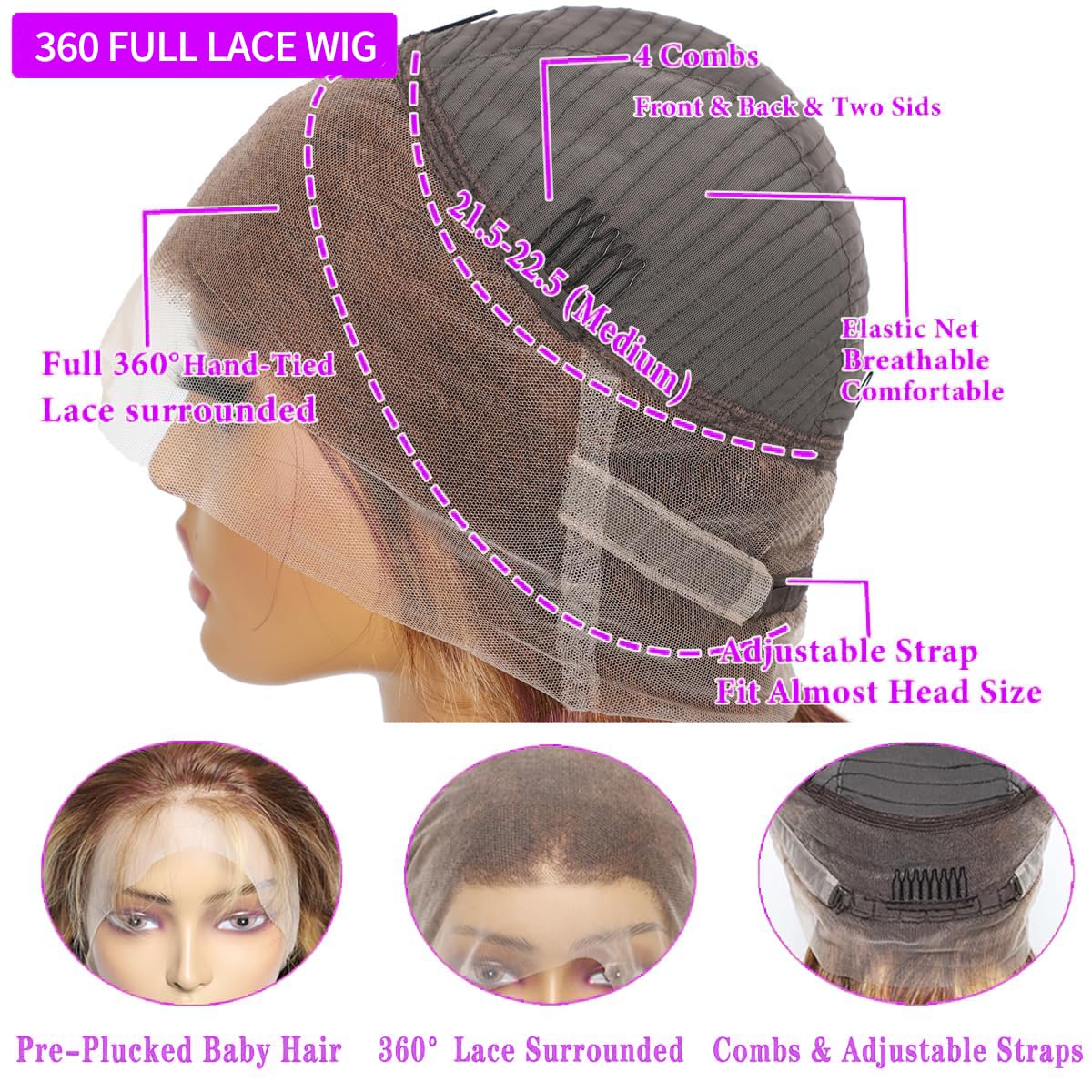 30 Inch Chocolate Brown Human Hair Lace Front Wig - 360 HD Transparent Lace, Pre-Plucked, 200% Density, Body Wave for Natural Look | Perfect for Cosplay, Daily Wear, and Special Occasions