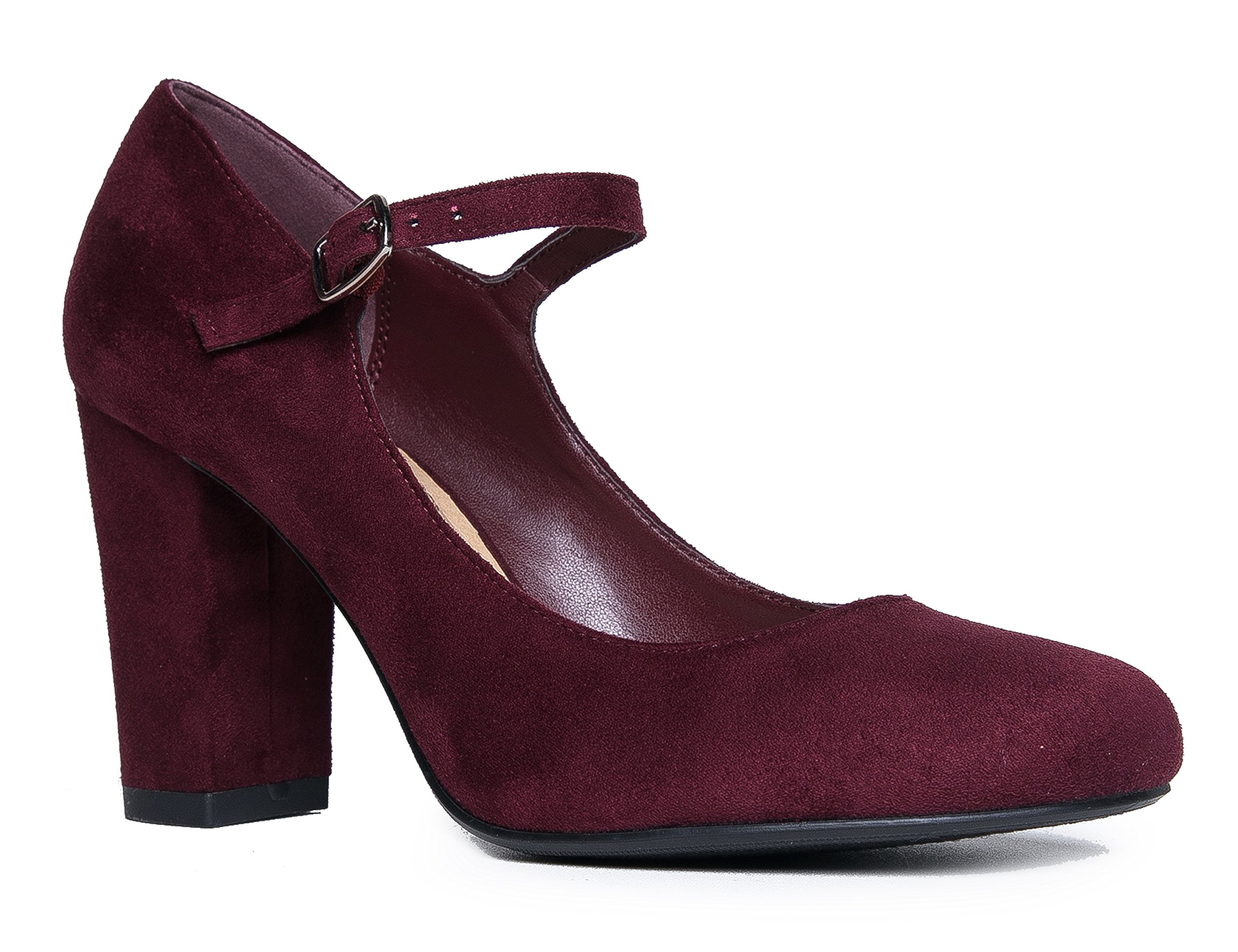 J.Adams Women's Chunky Heel Mary Jane Pumps - Comfortable Round Toe Dress Shoes with Cushioned Insole & Non-Slip Sole | Professional Office Work Shoes for Women | Perfect for Business Meetings, Weddings, Parties & Formal Events | Ideal for Office Wear, Date Nights & Social Gatherings | Stylish & Comfortable for All-Day Wear | Best for Business Women, Bridesmaids & Fashion Enthusiasts | Great for Office Presentations, Cocktail Parties, Evening Outings & Daily Commute