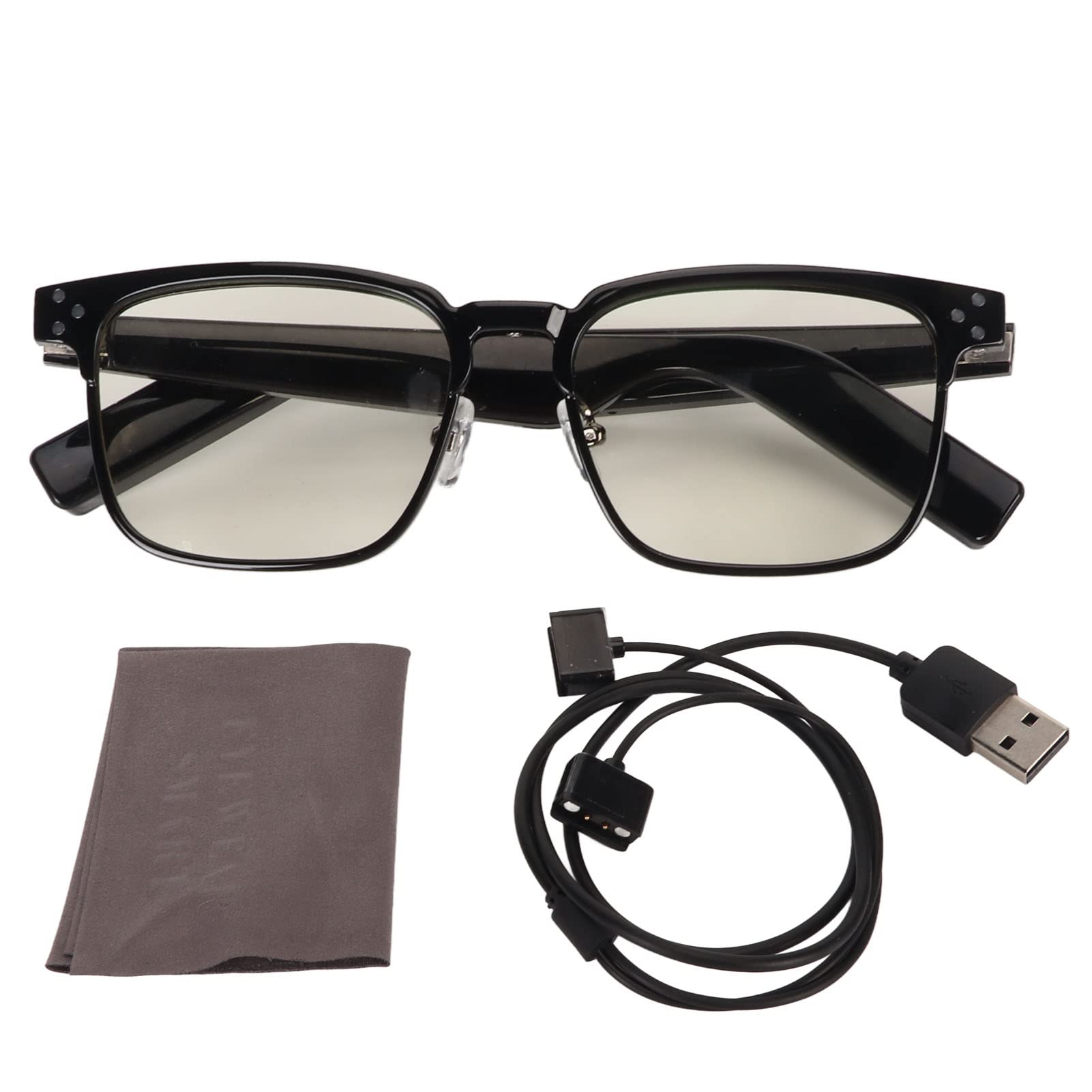 Bluetooth 5.3 Smart Glasses with Built-in Speakers, IPX4 Waterproof Wireless Audio Sunglasses for Music, Calls & Gaming - Lightweight Comfort Frame (Black) - Perfect for Travel, Workouts & Outdoor Activities