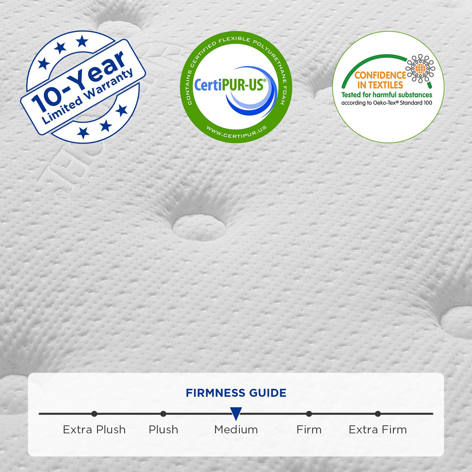 10 Inch Hybrid Queen Mattress in a Box - Gel Memory Foam & Pocket Coils for Pressure Relief & Back Pain - CertiPUR-US Certified - Perfect for Bedrooms, Guest Rooms & Dormitories