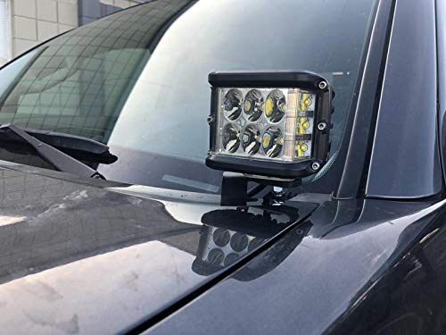Cali Raised LED Low Profile Ditch Light Brackets Kit for 2005-2015 Toyota Tacoma - 3x2 18W Amber LED Pods with Wiring Harness - Off-Road Lighting for Trucks & SUVs - Perfect for Night Driving, Camping & Trail Adventures