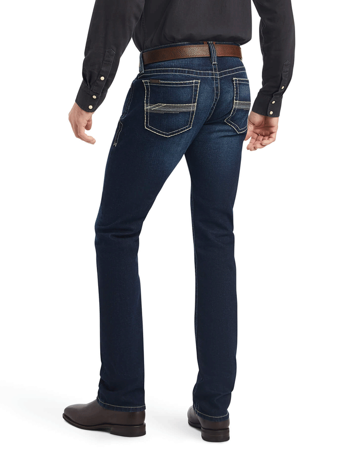Ariat Men's Modern Ricardo Slim Fit Jeans - Memphis Wash, M8 Size | Comfortable & Stylish for Work, Casual Wear & Outdoor Activities