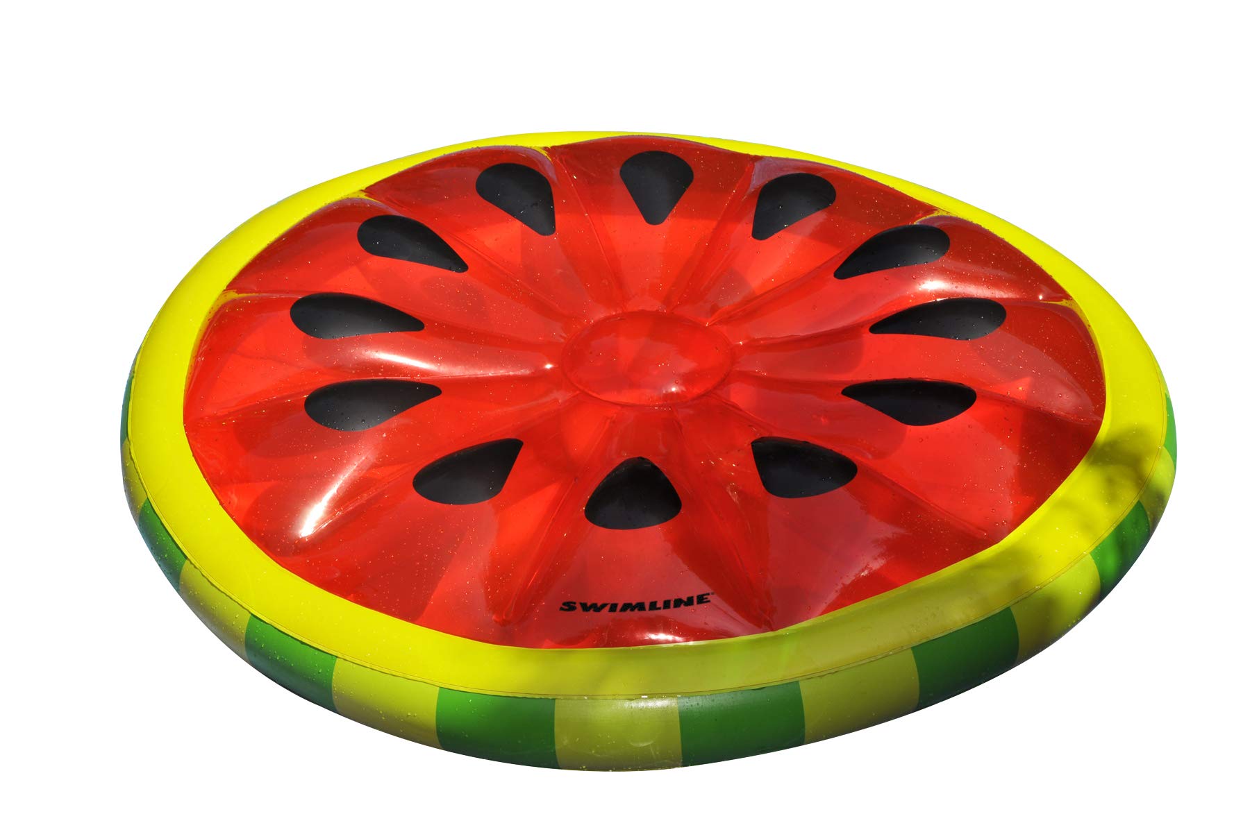 Swimline Watermelon Slice Floating Pool Island - 60-Inch Large Inflatable Pool Float for Adults & Kids - Fun Summer Pool Party Accessory for Backyard, Beach & Lake