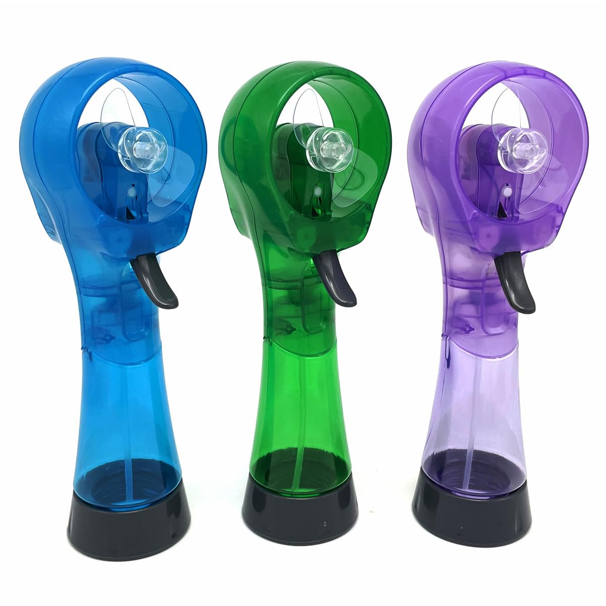 Portable Handheld Water Misting Fan with Carabiner Clip - 3 Pack Mini Cooling Fan for Outdoor Activities, Beach, Travel, Camping, BBQ | Perfect for Summer Heat Relief & Personal Cooling On-The-Go