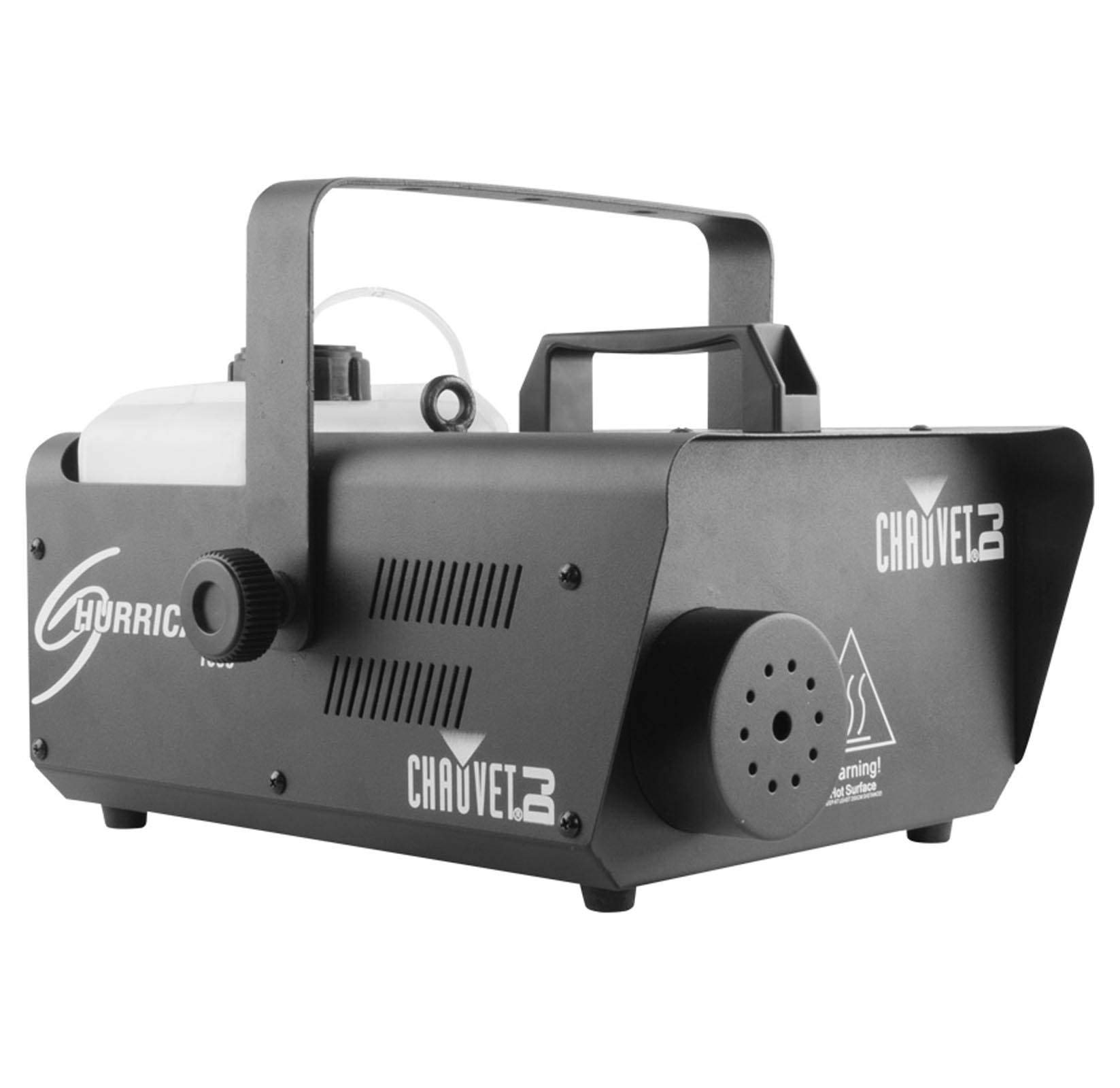 CHAUVET DJ Hurricane 1600 2.4L Professional Fog Machine with 2 Pack High Density Fog Juice - Perfect for DJ Shows, Halloween Parties, Concerts & Stage Performances