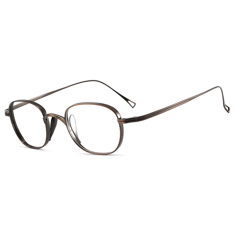 Bclear Unisex Full Rim Oval Titanium Eyeglasses 1019 - Lightweight Durable Frame for Men & Women - Perfect for Reading, Work & Daily Wear