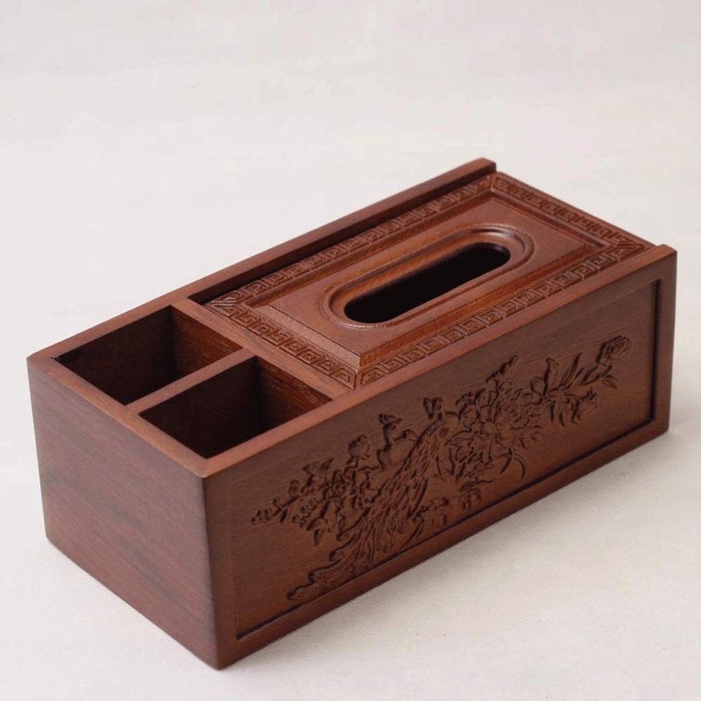 Rustic Brown Torched Wood Napkin Holder - Country Style Bathroom Tissue Box Cover & Napkin Dispenser for Home, Kitchen, and Farmhouse Decor