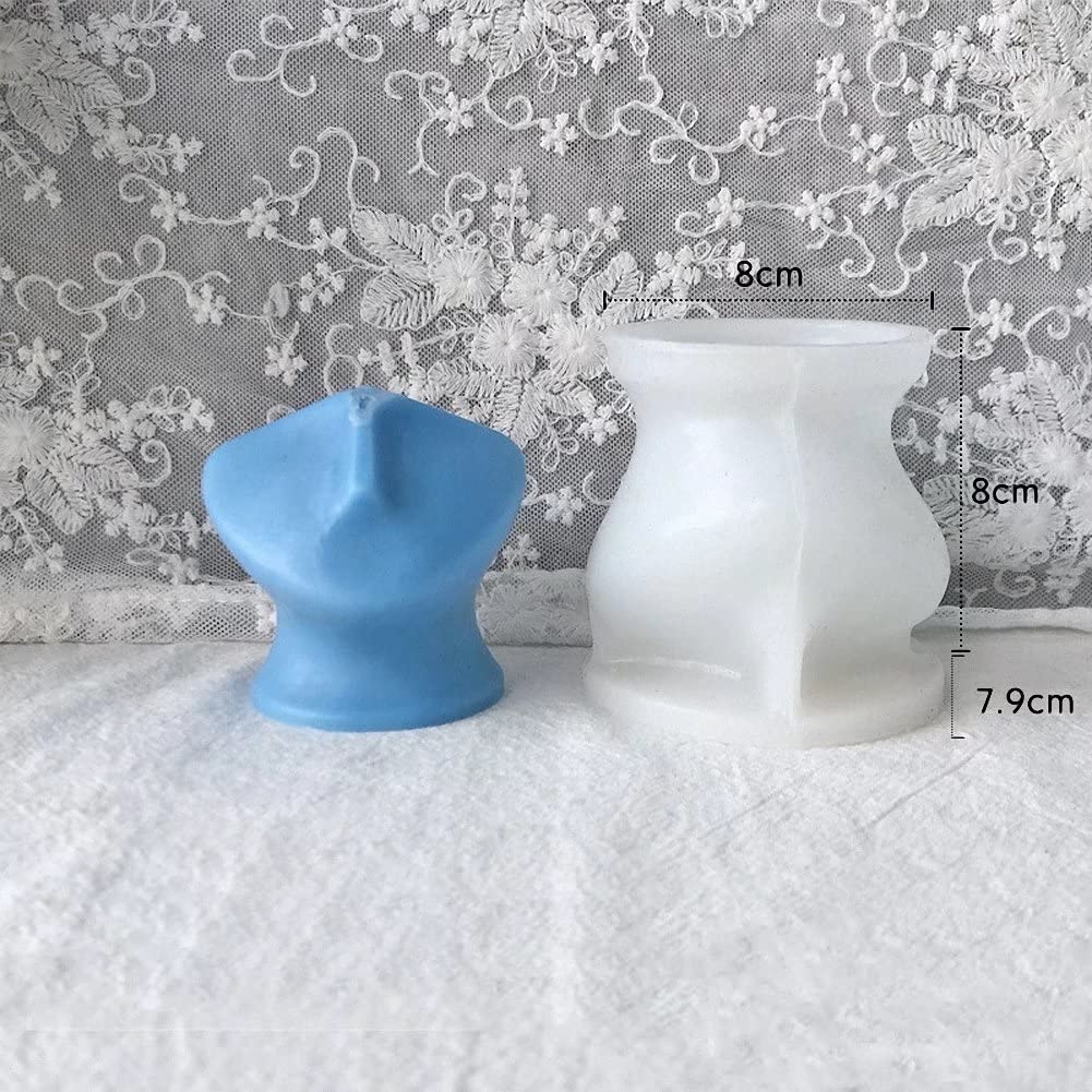 3D Abstract Human Face Candle Molds - Silicone Resin Casting Mold for DIY Art, Soap Making & Sculpture | Perfect for Aromatherapy Candles, Plaster Art & Resin Crafts | Home Decor & Gift Making