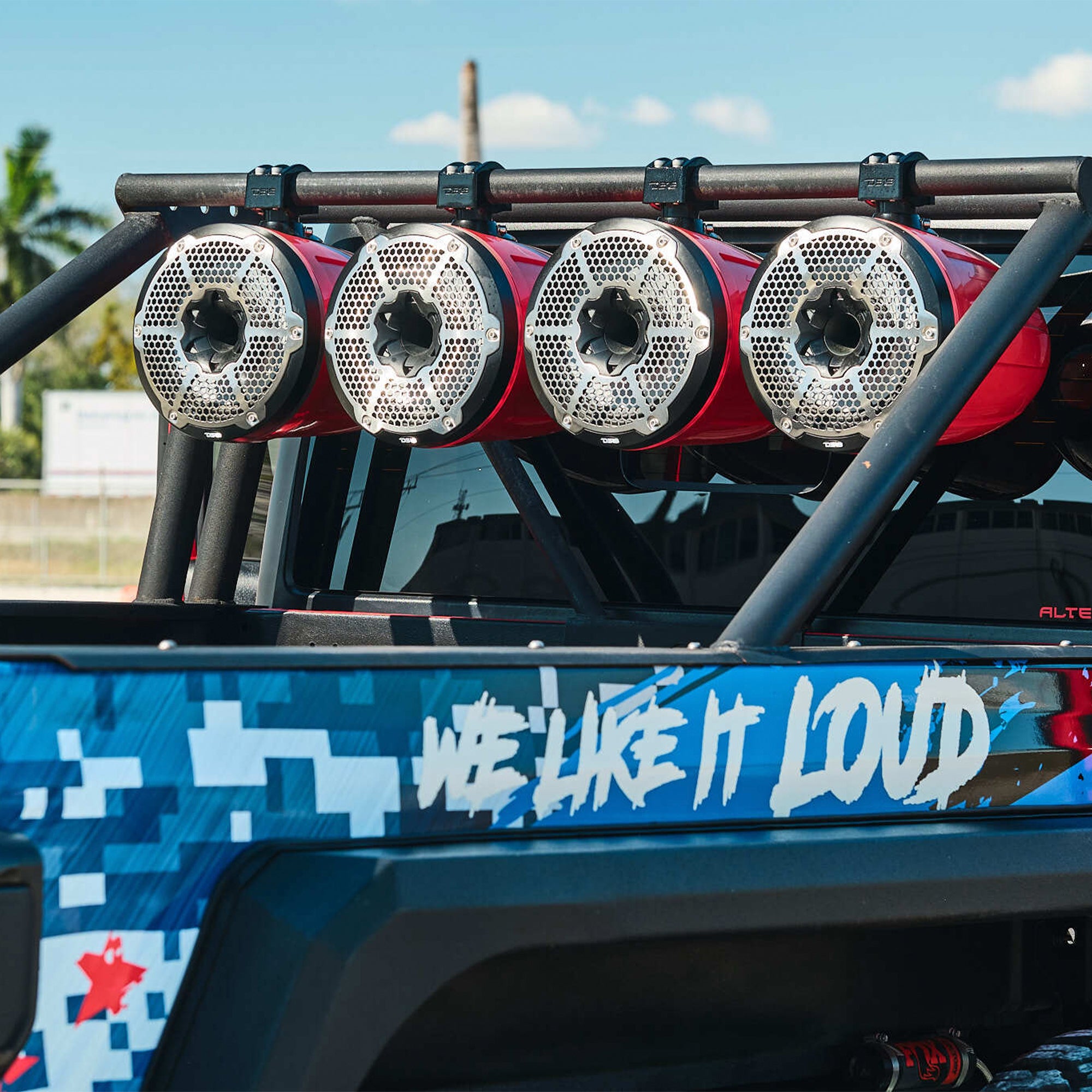 NXL 8 Neodymium Marine & Powersports Speakers with Built-in Passive Radiator, 1 Driver & RGB LED Lights - 180W RMS - Perfect for Boats, ATVs & Outdoor Adventures