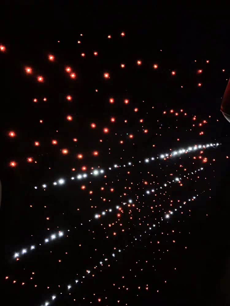 AKEPO 20W RGBW Fiber Optic Star Ceiling Light Kit with Dual Head, Twinkle & Shooting Star Effects, APP & Music Control - 710pcs 4m/13.1ft Mixed Optical Fiber & Meteor Lights (Remote Included) - Perfect for Bedroom, Home Theater, and Party Decorations