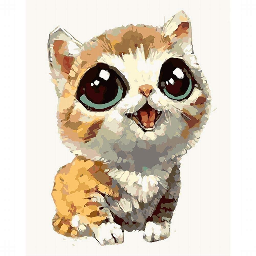 Cute Cat Paint by Numbers Kit for Kids - Fun & Easy DIY Art Activity for Children's Creativity & Home Decor