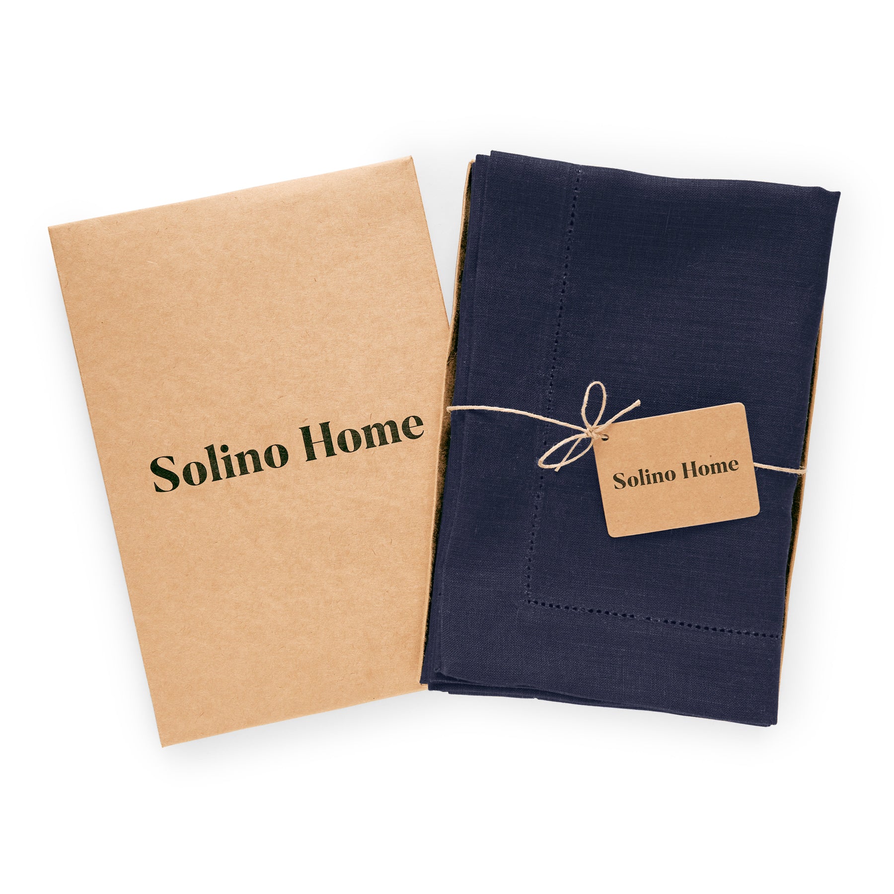 Premium Medium Weight Hemstitch Napkins - 12-Pack White Linen Dinner Napkins for Formal Dining, Weddings & Special Occasions