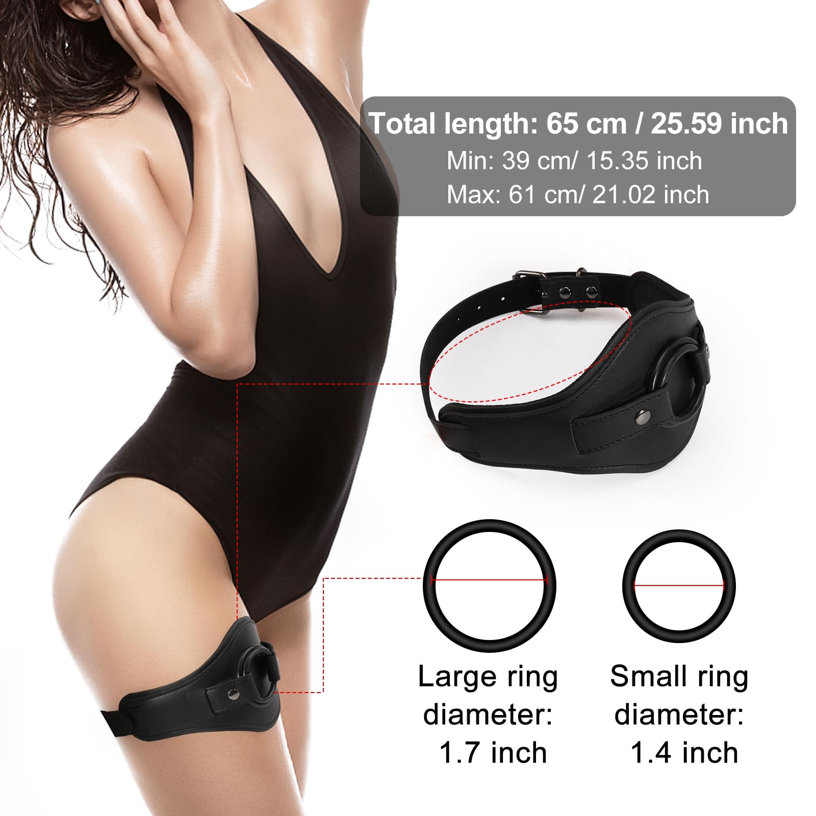 Adjustable Leg Strap-on Harness for Ride Dildo - Wearable Thigh Harness for Women & Couples - Perfect for Sex Parties, BDSM & Role Play Scenes - Adult Sex Toy with Secure Body Positioning