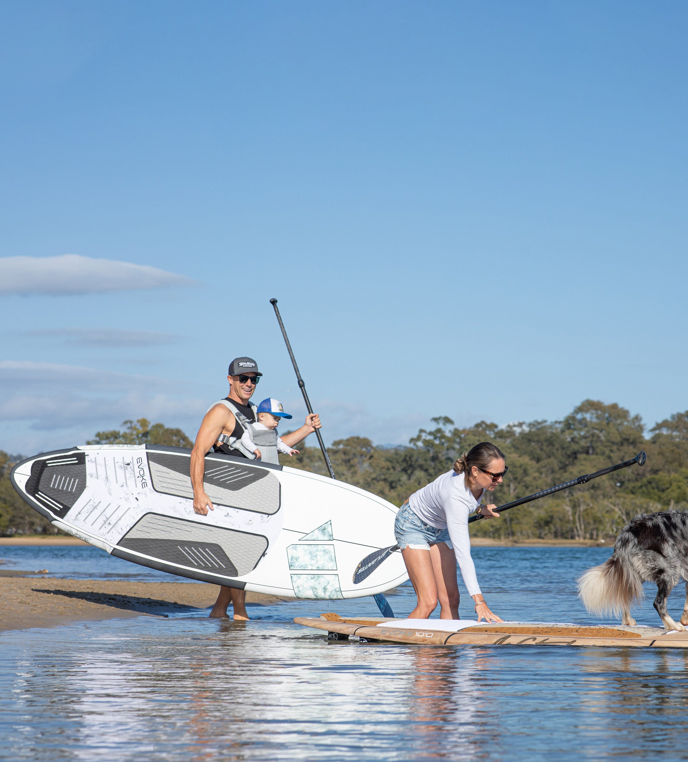 Evoke Original Stand Up Paddle Board (SUP) - Lightweight & Durable Grey Inflatable Paddleboard for All Skill Levels | Perfect for Lakes, Rivers & Ocean Paddling Adventures