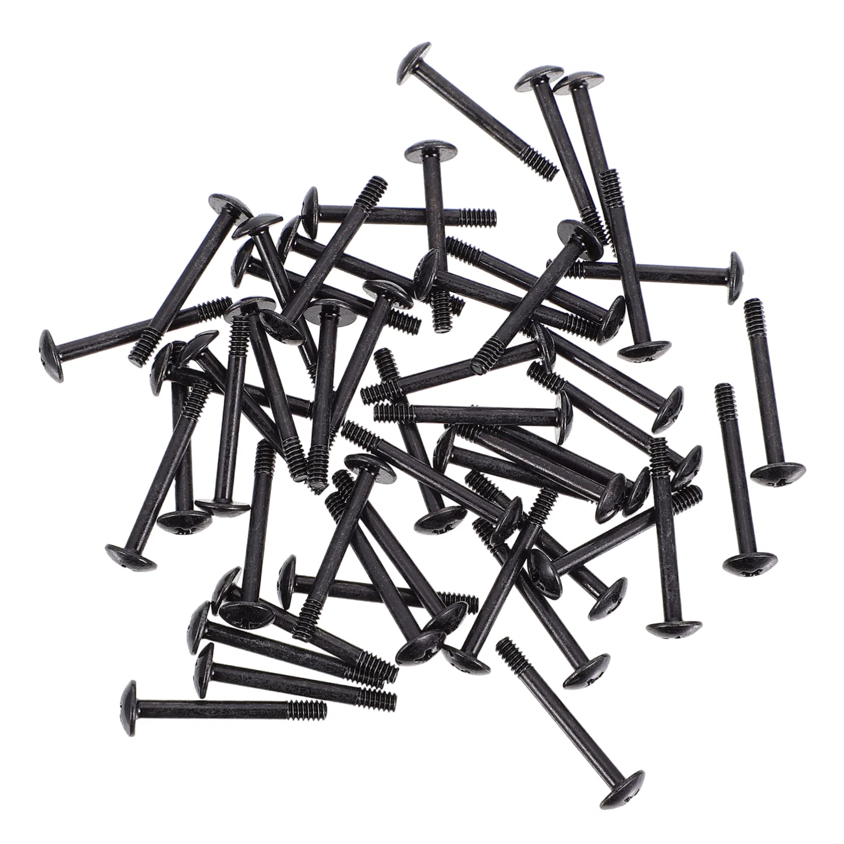 50pcs Black Self-Tapping Computer Case Fan Screws - Replacement Radiator & Cooling Fan Screws for PC Builds, RGB Fans & Ventilation Systems - Perfect for Gaming Rigs, Workstations & DIY Computer Upgrades