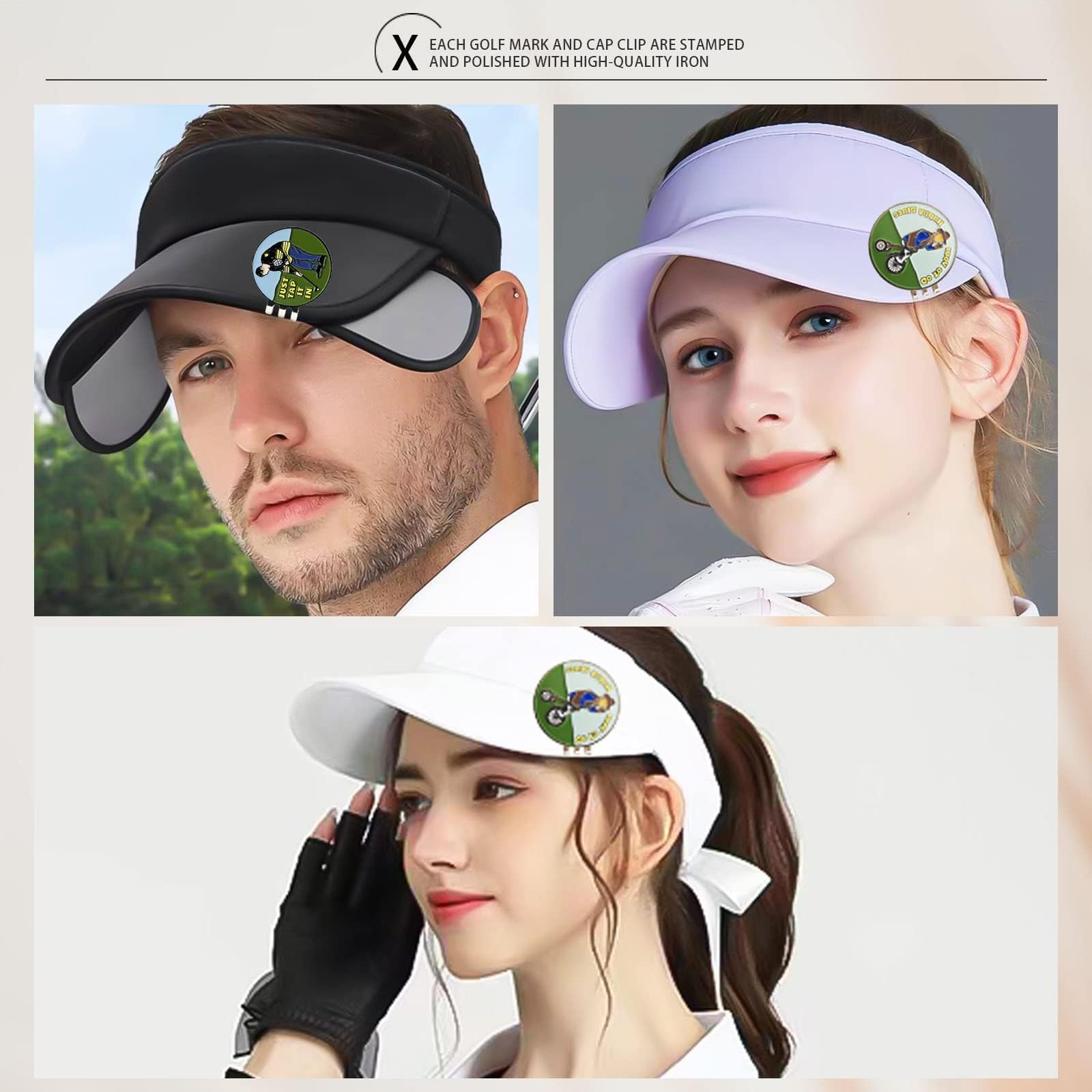 Funny Magnetic Golf Ball Marker Set of 2 with Hat Clip - Perfect Golf Gifts for Men & Women - Ideal for Golf Tournaments, Practice Rounds & Golf Lovers Accessories