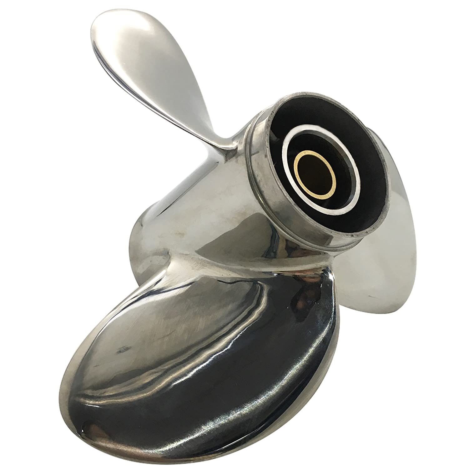 CAPTAIN Propeller for Mercury Outboard Engine 9.9hp 15hp 20hp - 14 Tooth Spline Stainless Steel Replacement Boat Propeller - Perfect for Fishing, Boating & Water Sports