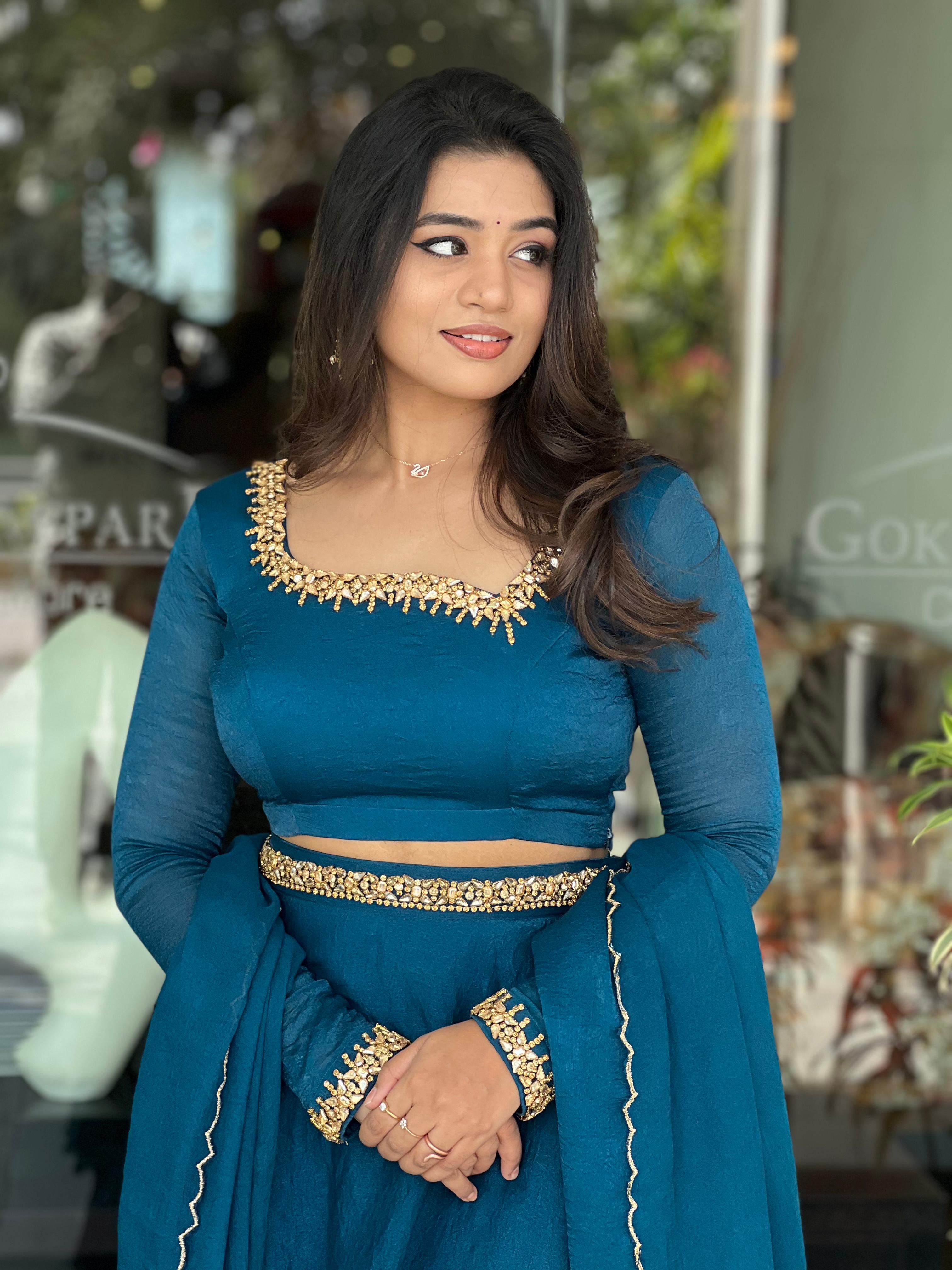 Samyuktha Premium Designer Double Layer Lehenga Choli for Women - Elegant Indian Bridal Wear for Weddings, Festivals & Special Occasions