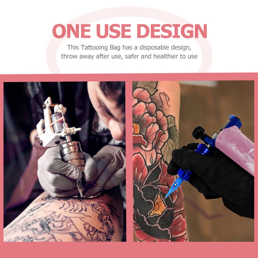 200Pcs Disposable Tattoo Clip Cord Covers - Plastic Sleeves for Tattoo Pen & Hook Bags - Sterile Tattoo Supplies for Professional Artists - Perfect for Tattoo Studios & Hygiene Protection