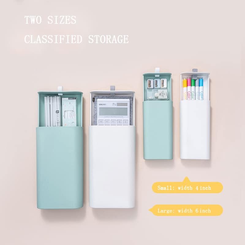 Hidden Self-Adhesive Under Desk Drawer Organizer - Large White Plastic Storage Solution for Office, School, Kitchen & Home - Perfect for Storing Stationery, Utensils & Small Items Under Work Desks or Countertops