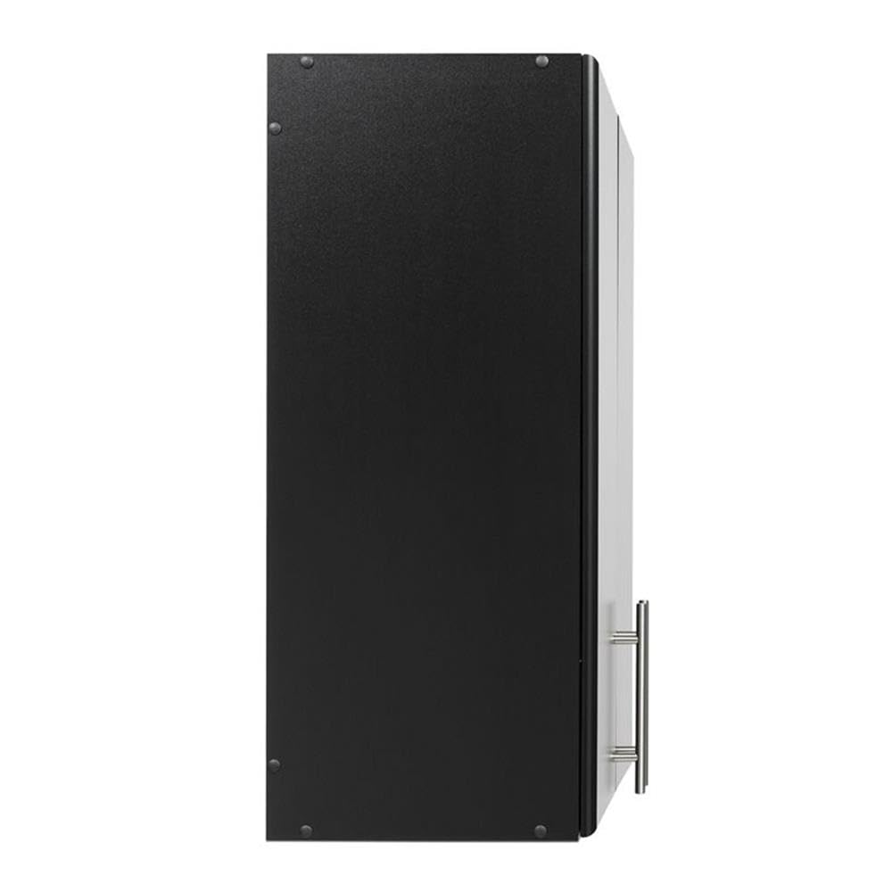 Home Square 2-Piece Black Wood Wall Cabinet Set - Perfect for Kitchen, Bathroom & Living Room Storage & Organization