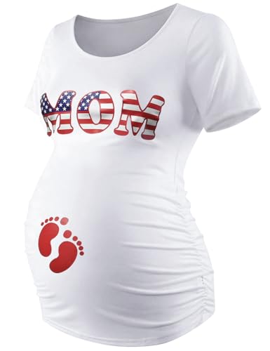 Flag Mom Red Footprints