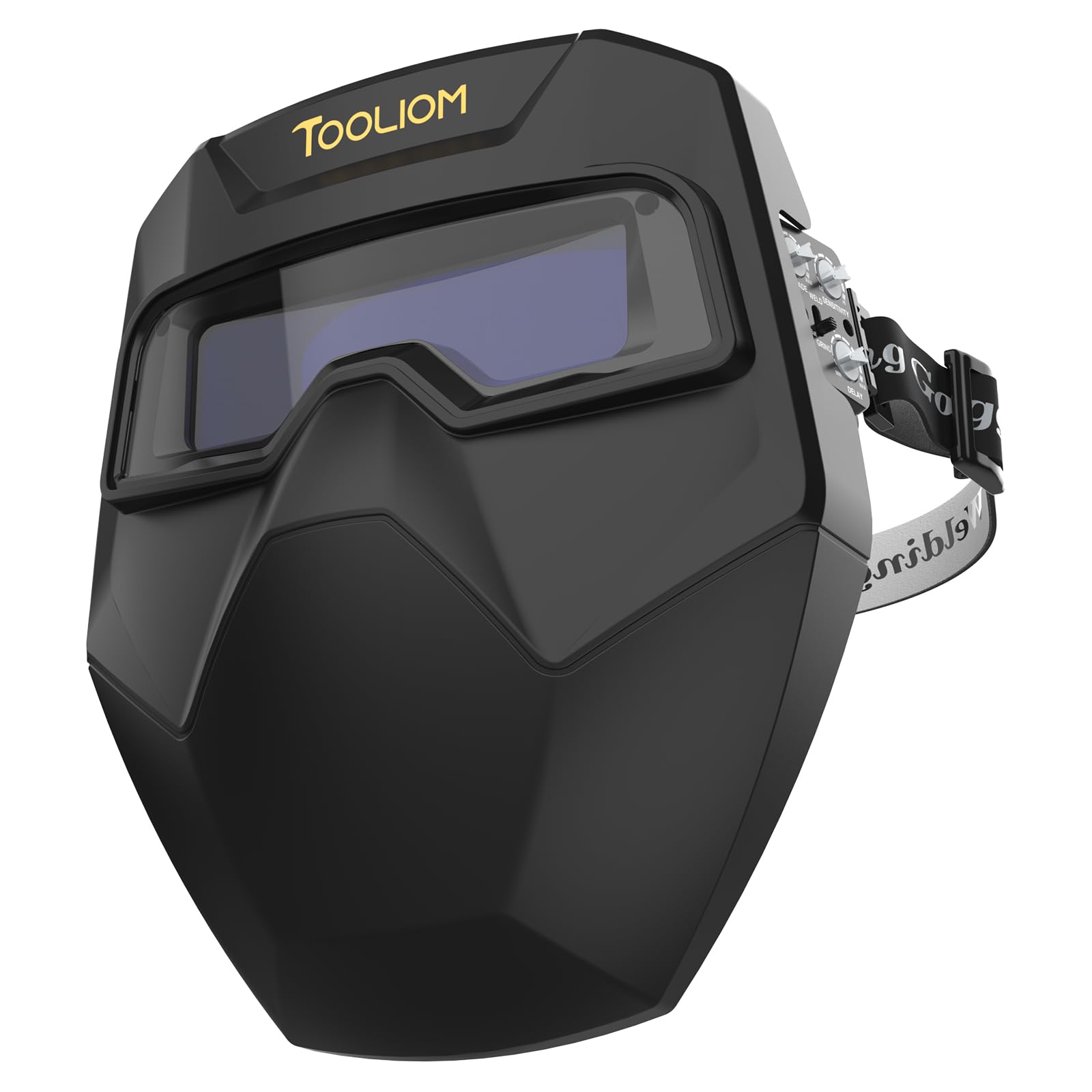 TOOLIOM Auto Darkening Welding Goggles with True Color Vision - Adjustable Safety Face Shield Helmet for TIG MIG Stick Welding & Grinding - Perfect for Metal Fabrication, Construction & DIY Projects