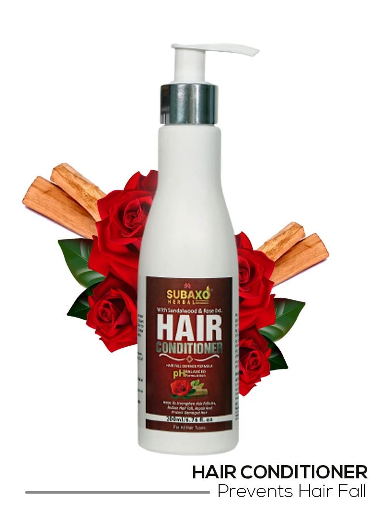 SUBAXO Herbal Hair Conditioner for All Hair Types - Repairs Damage & Strengthens Hair with Natural Ingredients (200ml) | Perfect for Daily Use, Salon-Quality Results at Home